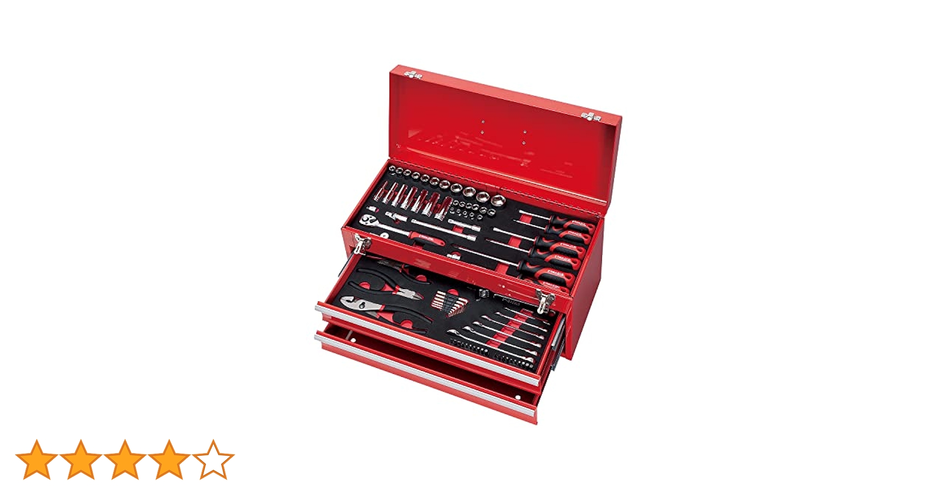 新品 82点セット E-Value 工具セット EST-1682RE Amazon | E-Value 整備工具セット ツール80点+マグネットトレー+